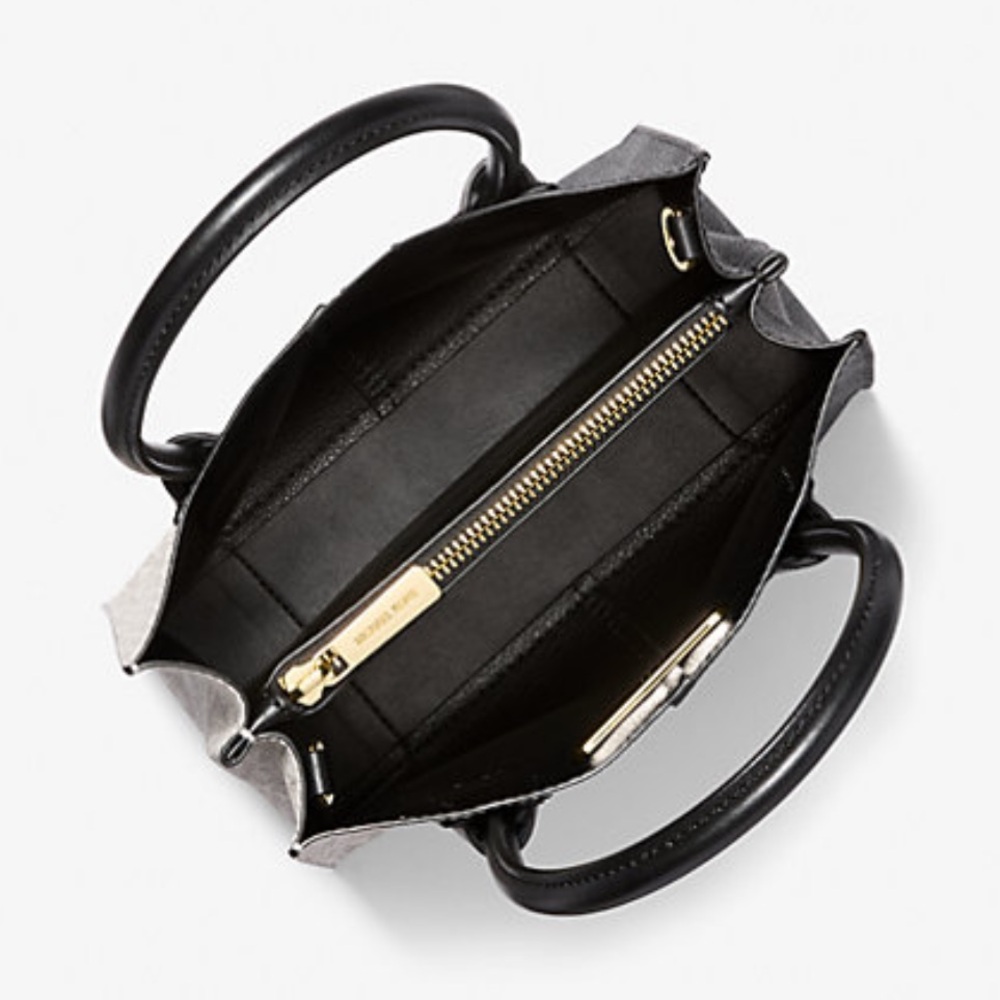 Michael Kors Mercer Medium Two-Tone Logo Crossbody Messenger Black Multi NWT - Picture 3 of 16